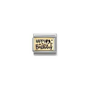 Charm Link Nomination Composable Happy Birthday - 030166/60