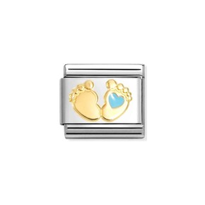 Charm Link Nomination Composable Piedino Azzurro - 030272/86