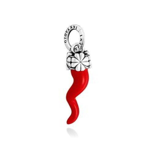 Charm Raspini Corno Quadrifoglio Rosso Piccolo - 12476