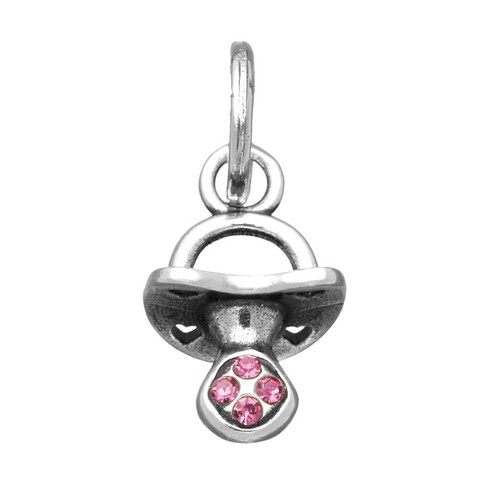Charm Raspini Mini Ciuccio Crystal Rosa - 12191