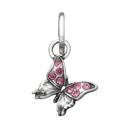 Charm Raspini Mini Farfalla Crystal Rosa - 12183
