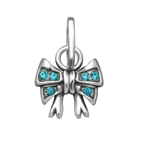 Charm Raspini Mini Fiocco Crystal Azzurro - 12193