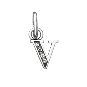 Charm Raspini Mini Lettera V Crystal - 12160 Charm Raspini Mini Lettera V Crystal - 12160