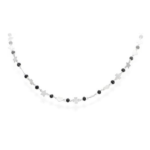 Collana Amen Quadrifogli Stelle e Cuori - CLCQSBN