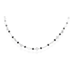 Collana Amen Quadrifogli Stelle e Cuori - CLCQSBN