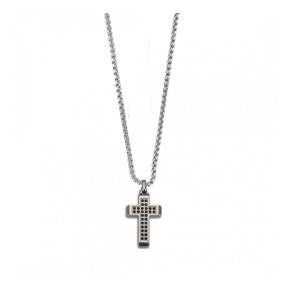 Collana Uomo Boccadamo Man Cross - AGR233N Collana Uomo Boccadamo Man Cross - AGR233N