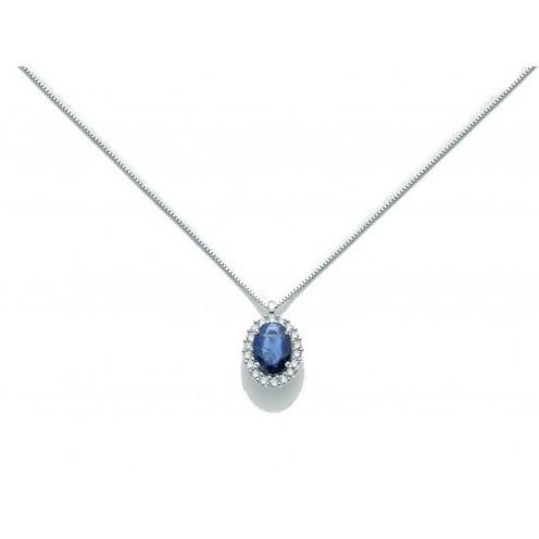 Collana Zaffiro e Diamanti Miluna - CLD4093