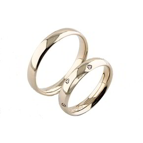 Coppia Fedi Nuziali Polello Linea Colori - 3356DCH-UCH