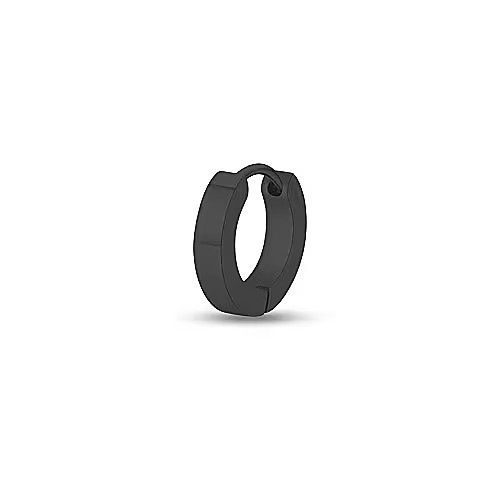 Orecchino Singolo Donna Luca Barra In Acciaio Nero - Modello OK1129, Gioiello Minimal E Moderno