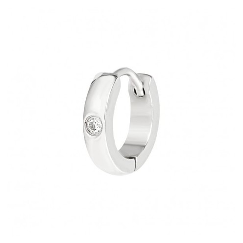 Orecchino A Cerchio In Titanio Color Oro Con Pendente A Spada - Foto 5