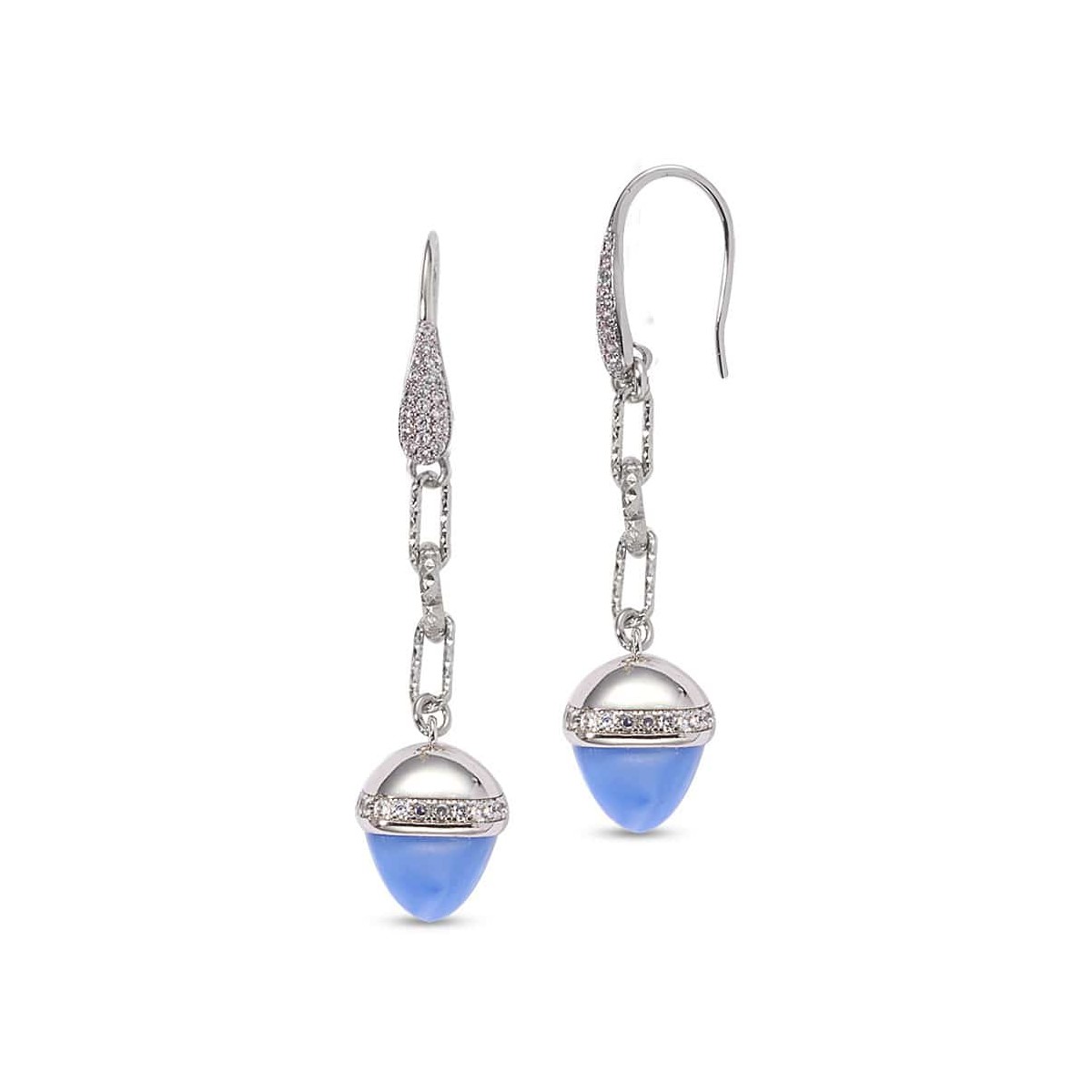 Orecchini Pendente Boccadamo Sophie In Argento 925 Con Quarzo Rosa E Zirconi – Gioielli Made In Italy