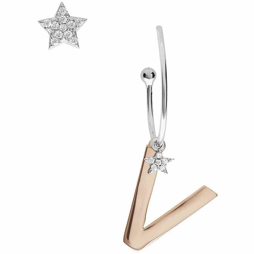 Orecchini Donna Comete Stella Lettera V - ORA 169