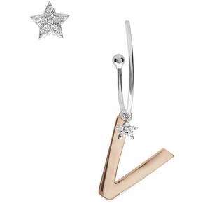 Orecchini Donna Comete Stella Lettera V - ORA 169 Orecchini Donna Comete Stella Lettera V - ORA 169