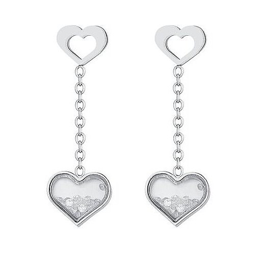 Luca Barra Orecchini Da Donna Holiday – Acciaio 316L Con Cuore – Collezione Holiday – Referenza LBOK942