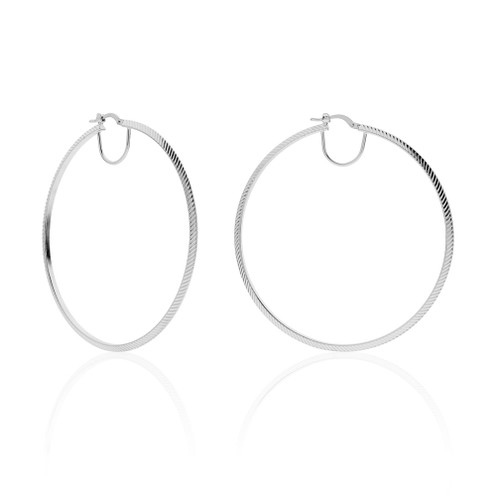 Orecchini A Cerchio In Argento Sterling 925 – 40 Mm – Lucidi – Tumundo