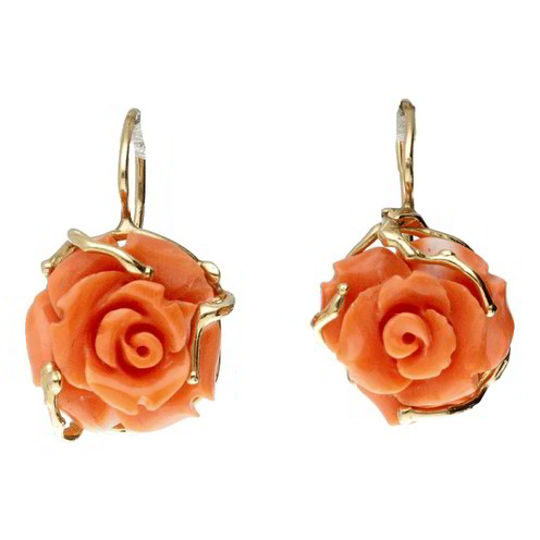 Orecchini Guzzi Gioielli Oro 18Kt Corallo - ORCO6