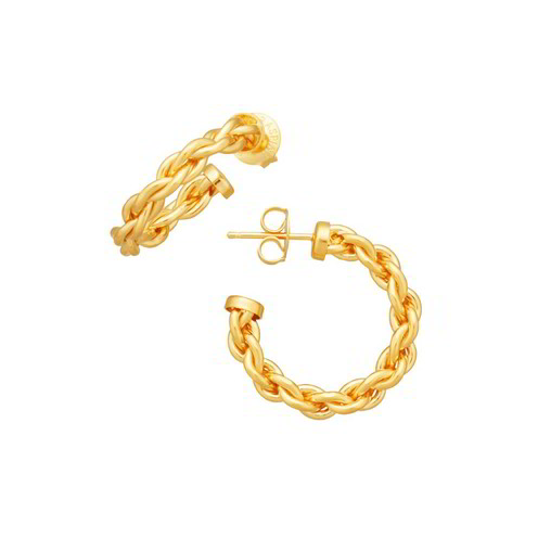 Orecchini Raspini Cerchio Catena Dorati Piccoli - 12366