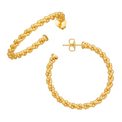 Orecchini Raspini Cerchio Treccia Dorati Grandi - 12365