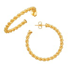 Orecchini Raspini Cerchio Treccia Dorati Grandi - 12365