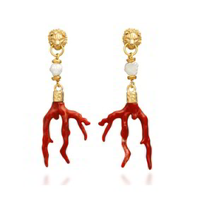 Orecchini Raspini Leone Corallo Dorati - 12023