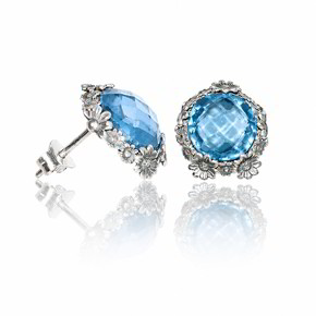 Orecchini Tesoro Di Hera Margherite Quarzo - FOR004P-AZ