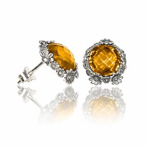 Orecchini Tesoro Di Hera Margherite Quarzo - FOR004P-G