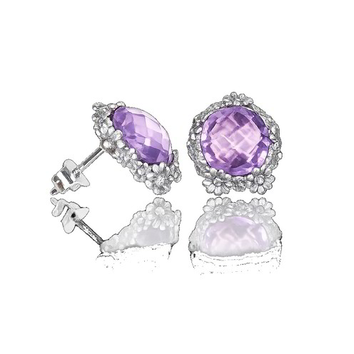 Orecchini Tesoro Di Hera Margherite Quarzo - FOR004P-L