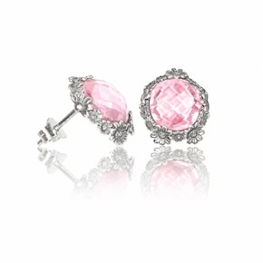 Orecchini Tesoro Di Hera Margherite Quarzo - FOR004P-R