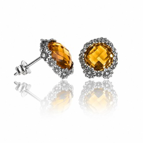 Orecchini Tesoro Di Hera Margherite Quarzo - FOR008-G