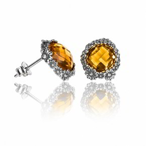 Orecchini Tesoro Di Hera Margherite Quarzo - FOR008-G