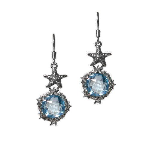 Orecchini Tesoro Di Hera Stelle Marine Quarzo - POR002L-AZ