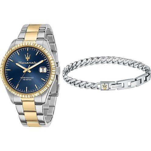 Maserati Orologio Uomo Collezione COMPETIZIONE: Quarzo Multifunzione, Cassa 43mm, Acciaio (R8853100041)