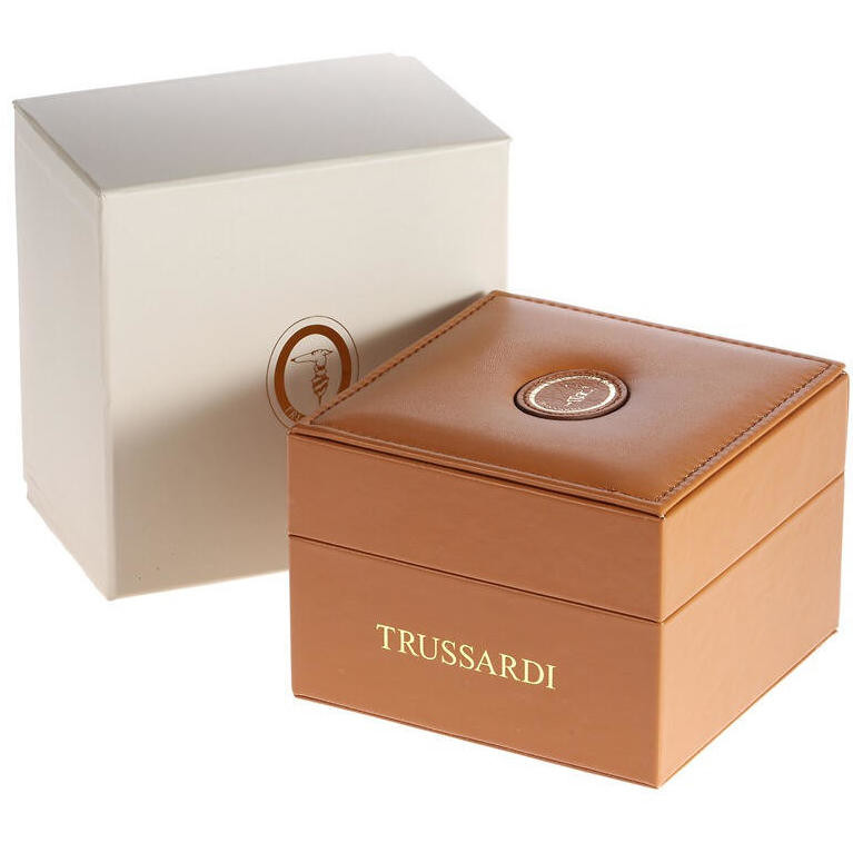 Trussardi T-HAWK Orologio Uomo Automatico | Cassa 42mm In Acciaio PVD Oro Con Cinturino In Acciaio | Quadrante Nero E Vetro Minerale - 4