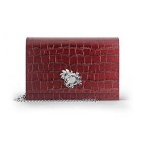 Pochette Raspini Jungle Pelle Croco Borgogna - L0034 Pochette Raspini Jungle Pelle Croco Borgogna - L0034