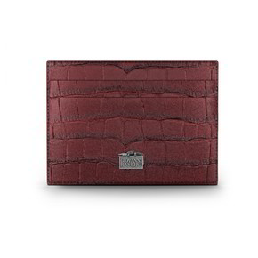 Portacarte Giovanni Raspini Pelle Croco Borgogna - L0029 Portacarte Giovanni Raspini Pelle Croco Borgogna - L0029