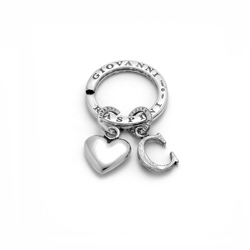 Portachiavi Giovanni Raspini Cuore Lettera C - X01869