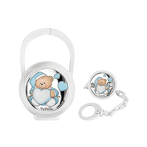 Portaciuccio Nanan Argento Azzurro - NPO0003