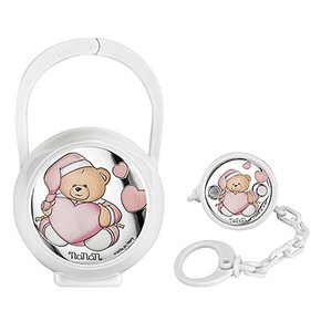 Portaciuccio Nanan Argento Rosa - NPO0002