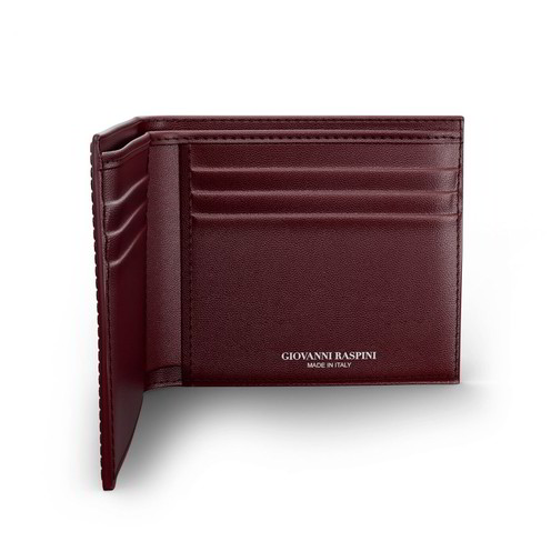 Portafoglio Raspini Pelle Croco Borgogna - L0031