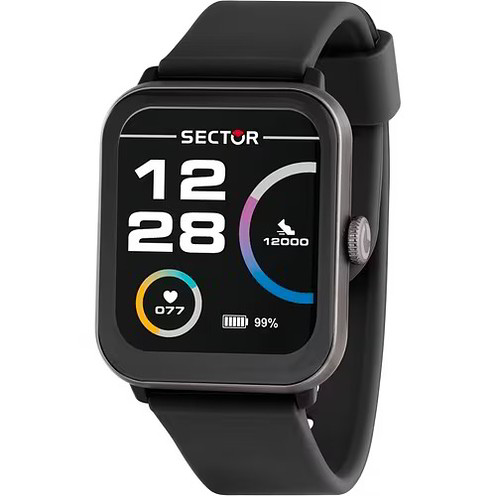 Smartwatch Sector S-08 Silicon Black - R3251303003